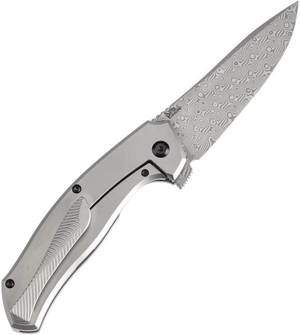 Kansept Knives Havorn Framelock Titanium & Carbon Fiber Folding Damascus Knife 1069A1 Hot on Sale - Image 3