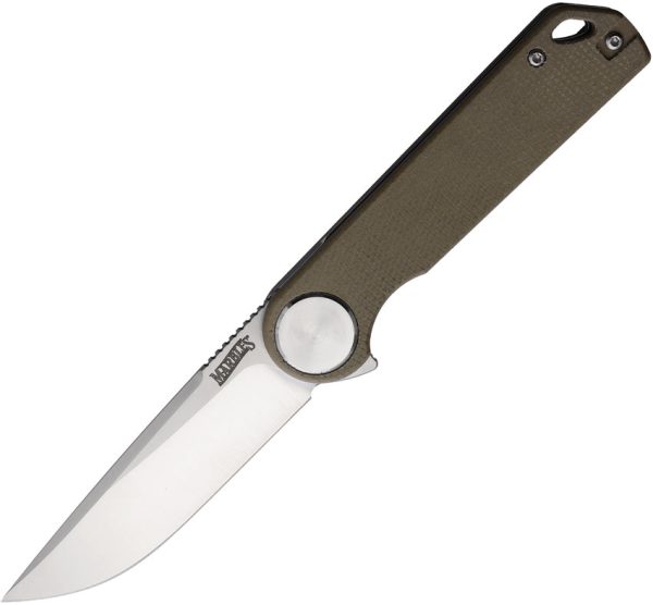 Marbles Linerlock Brown Micarta Folding D2 Steel Drop Point Pocket Knife 690 Supply