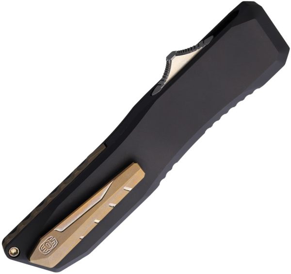 EOS Automatic Harpoon Knife OTF Black Aluminum & Carbon Fiber MagnaCut Dagger Blade 122 Online Sale - Image 2