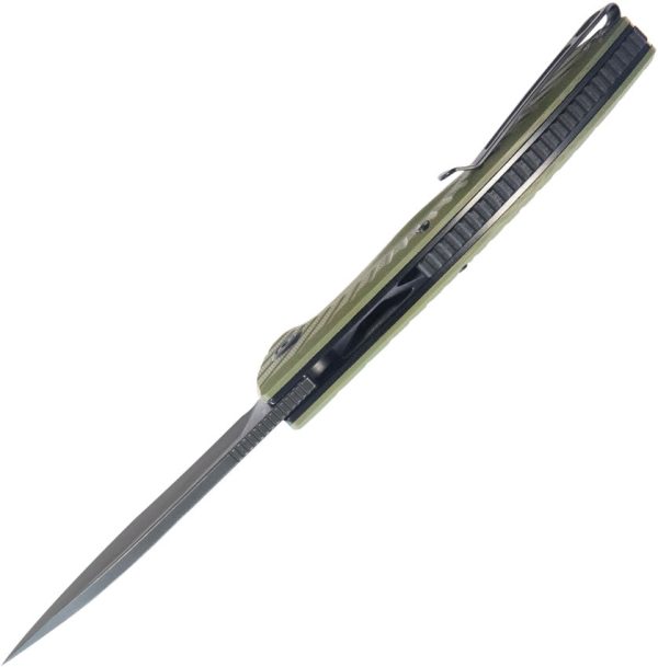 Kubey Timberwolf Linerlock Green G10 Folding 14C28N Kukri Pocket Knife 208J For Cheap - Image 5