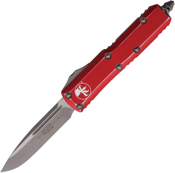 Microtech Automatic UTX-85 OTF Knife Distressed Red Aluminum Apocalyptic Blade 23110DRD Cheap