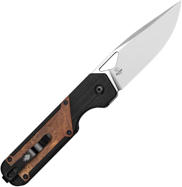 Kizer Cutlery Militaw Linerlock Black G10 & Mkuruti Wood Folding 154CM Knife V3634C2 Supply - Image 3