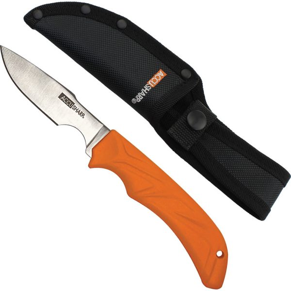 AccuSharp Caping Orange Stainless Steel Fixed Blade Knife 731C   - On Sale For Cheap - Image 2