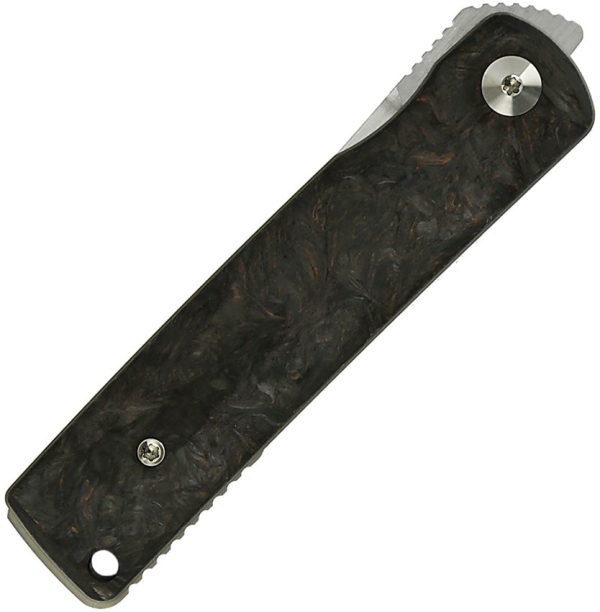 Reate Knives Bushido Linerlock Dark Matter Copper Carbon Fiber Folding Bohler M390 Knife 158 Discount - Image 5