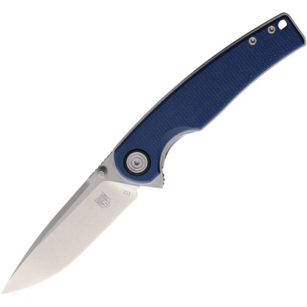 Cobratec Knives Samson Linerlock Blue Micarta Folding D2 Steel Pocket Knife SMSNBL Hot on Sale