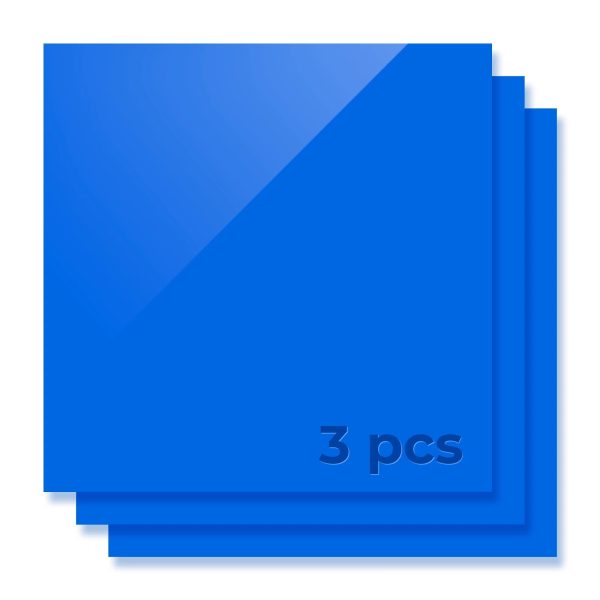 1 8  Blue Glossy Acrylic Sheet Plexiglass (3pcs) Cheap - Image 3