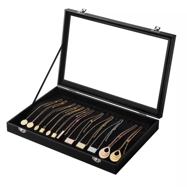 Velvet Necklace Organizer with Tray (20 Hooks) on Sale
