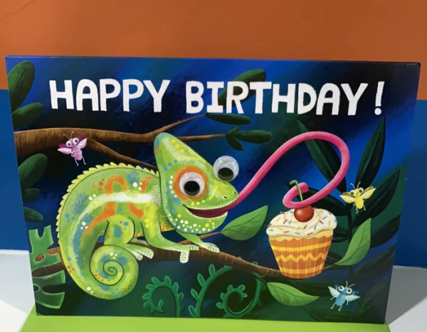Chameleon Googly Eye Card For Cheap